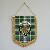 MacKenzie Dress Modern Tartan Crest Wall Hanging Banner - Wood Pole